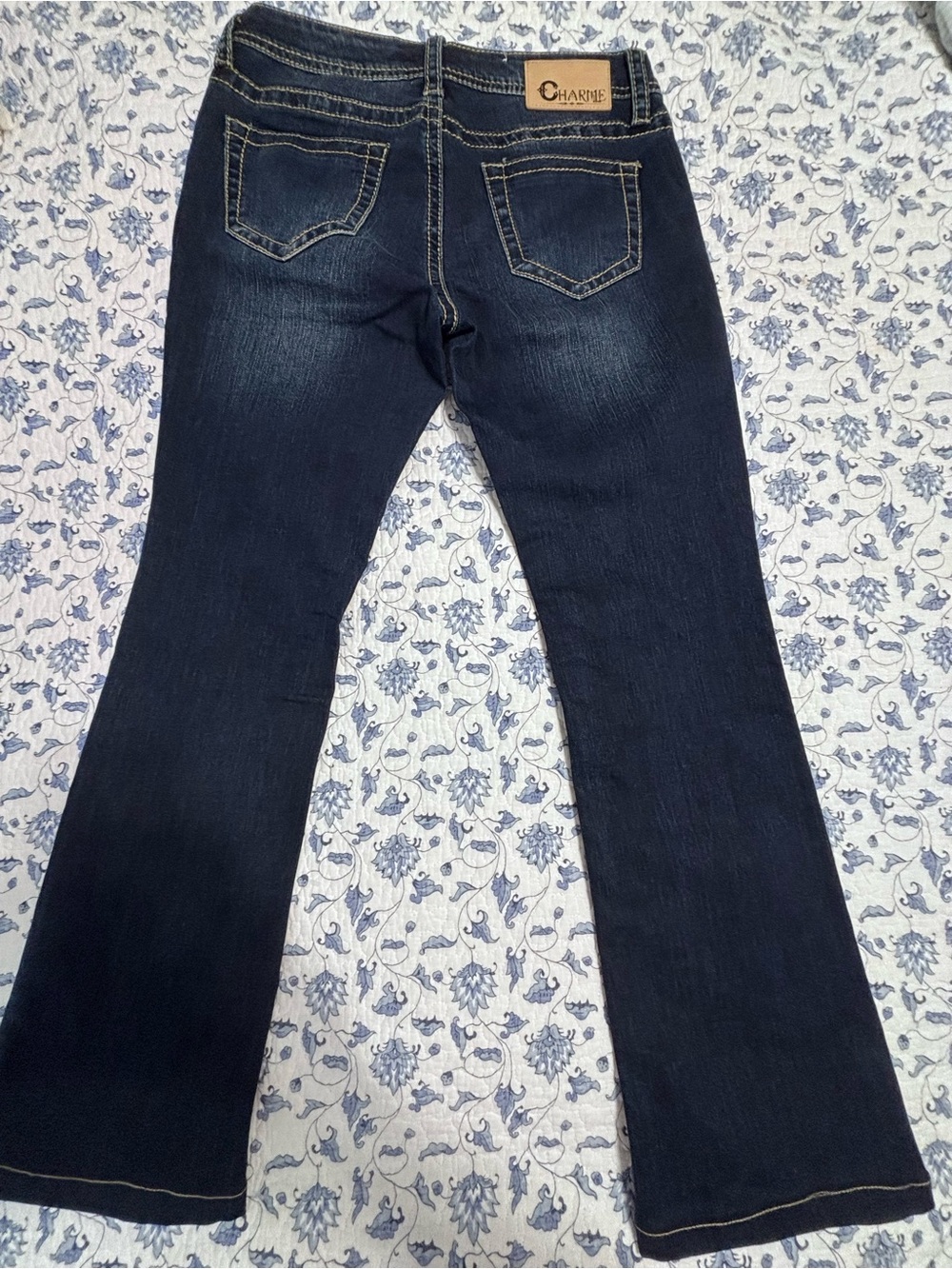 Charme women’s size 28 Bootcut dark wash blue denim jeans 28.5” inseam low rise